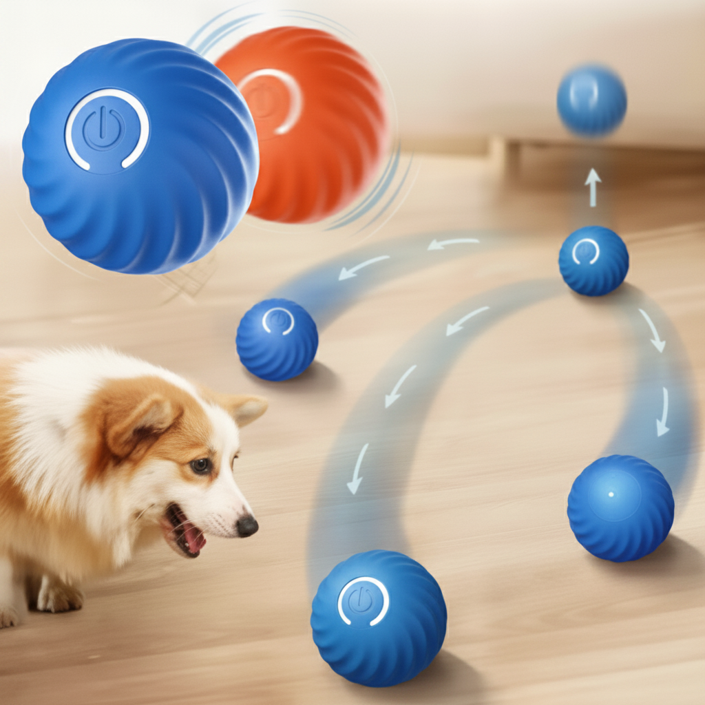 RollPaw — Motion-Activated Self-Rolling Dog Ball